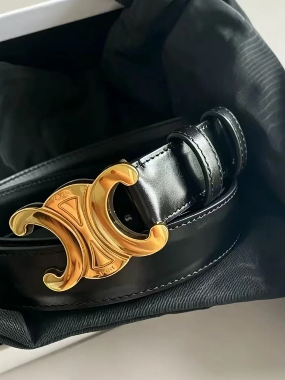 Celine Black Leather Women’s Belt Size 85 90 95 cm